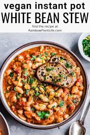 Vegan Instant Pot White Bean Stew Rainbow Plant Life Recipe Vegan Recipes Healthy Vegan Instant Pot Recipes Instant Pot Dinner Recipes