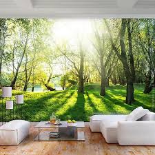 Vlies Fototapete Wald Sonne Landschaft Natur Tapete Wandbilder Xxl Wohnzimmer Fototapete Wandtapete Tapeten