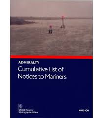 Cumulative List Of Admiralty Notices To Mariners June 2019