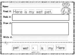 Boo cvc word family words random cards. Cvc Words Sentence Builders Short Vowel E By Sweet Sounds Of Kindergarten