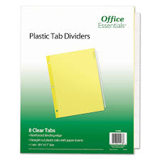 Amazon com avery 11273 big tab plastic dividers w three pockets. Plastic Insertable Dividers By Office Essentials Ave11468 Ontimesupplies Com