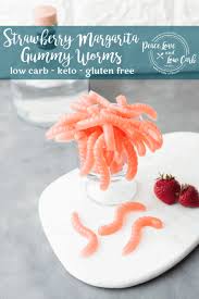 Serve over a generous amount of crushed ice, or blend with ice to make a frozen version. Low Carb Strawberry Margarita Gummy Worms Keto Happy Hour