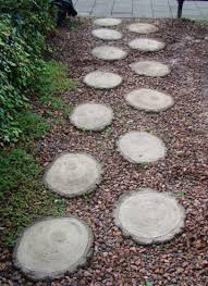 Create Your Own Faux Stone Walkway For Less Than 40 Backyard Walkway Stepping Stones Patio Stones