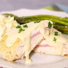 Chicken Cordon Bleu W/Swiss Dijon Alfredo Sauce