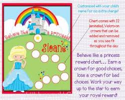 Princess Behavioral Chart Personalized Reward Chart Star Chart Laminated Assembled Potty Chart Chore Chart Kids Girls Behavior