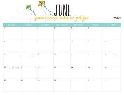 Free 2021 calendars that you can download, customize, and print. June 2021 Calendar Printable With Holidays
