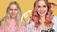 let's dye my hair pink 🌼 | crazy colour candy floss - YouTube