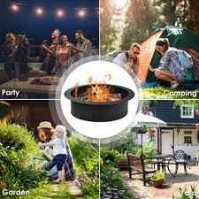 Maybe you would like to learn more about one of these? Costway Hw63414 36 Inch Round Steel Fire Pit Ring Liner Diy Wood Burning Insert