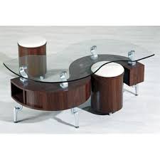Reese Contemporary S Shaped Coffee Table With Stools S Shaped Coffee Table Build A Coffee Table Modern Glass Coffee Table