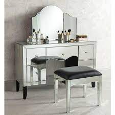 Najlepsze oferty i okazje z całego świata! Valentina Mirrored Dressing Table Set Cut Glass Mirrored Furniture
