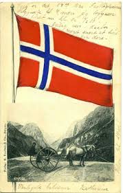 «gillas» skrev karl johan da han fikk se forslaget til norges første flagg i 1821. Patriotisk Kort Med Norsk Flagg Utg K Knudsen Bergen Tidlig 1900 Tall Postkarten Poster Karten