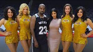 She posed with sisters kendall jenner and kourtney kardashian, while kanye posed with pusha t and kid cudi Kim Kardashian Rents Out Staples Center For Husband Kanye West S Surprise Basketball Themed Birthday Party Abc7 San Francisco