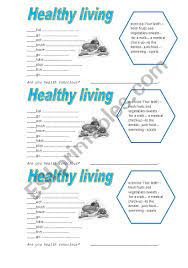 Use these worksheets and reading passages to help teach food groups and healthy eating. English Worksheets Healthy Living