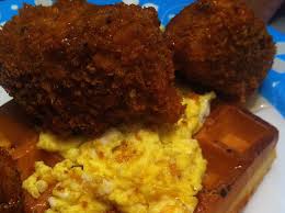 Tofu Frit Et Gaufres Recipe Chicken And Waffles Fried Chicken And Waffles Tofu