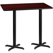 Flash Furniture 30 In X 60 In Rectangular Mahogany Laminate Table Top With 22 In X 22 In Bar Height Table Bases Xuma3060t2222b The Home Depot In 2020 Laminate Table Top Bar Height Table Flash Furniture