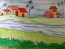 Beautiful Landscape Drawing For Kids In Simple Steps Youtube Landscape Drawing For Kids Landscape Drawings Drawing For Kids