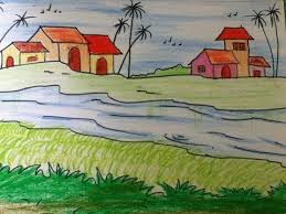 Beautiful Landscape Drawing For Kids In Simple Steps Landscape Drawing For Kids Landscape Drawings Drawing For Kids Easy drawing prompts for kids. beautiful landscape drawing for kids in