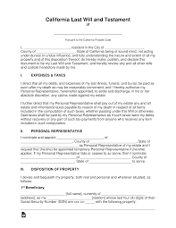 Determine whether the california statutory will form meets your needs. Free California Last Will And Testament Template Pdf Word Eforms