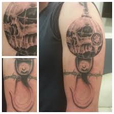 Tattoo project dragon ball tattoo tattoos z tattoo lion tattoo sleeves tattoo drawings leg tattoos pokemon tattoo dbz tattoo. Headache Ball Tattoo Done At Crystal Clear Ink Tattoos Tattoos And Piercings Different Tattoos