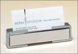 Maxgear business card holder for desk wood business card display holders professional business card holder stand desk cards display holder for home and office, 2.3 x 4.3 x 0.6 inches, walnut, square. Silver Business Card Holder Recognition Awards Trophies Inc