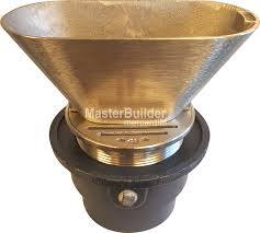 Zurn Zn211 Bf P Non Membrane Funnel Floor Drain W Medium Duty Round Nickel Bronze Strainer And 3 1 2 Floor Drains Iron Body Bronze