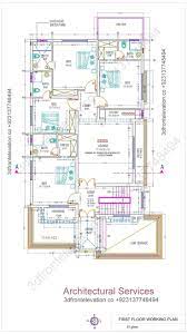 3d Front Elevation Com Corner Plot 45 X 90 At Architectural Layout House Plan 3 Story With In 2021 Basement House Plans Floor Plan Layout Architectural House Plans