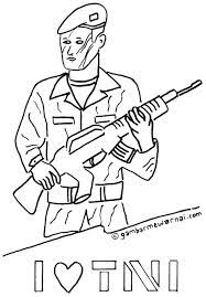 Gambar mewarnai gambar polisi dan tentara gambar hitam putih iqna. Gambar Mewarnai Tentara Kartun Tentara Warna