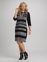 Plus Size Space Dye Stripe Sweater Dress Striped Sweater Dress Sweater Dress Dress Barn Woman