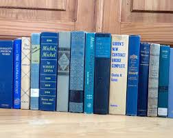 Vintage Hardcover Books Perfect For Home Decor In Dark And Etsy Light Blue Decor Light In The Dark Blue Decor