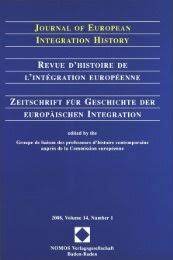 Journal Of European Integration History Revue D Histoire De L