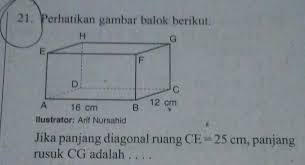 Check spelling or type a new query. Jika Panjang Diagonal Ruang Ce 25 Cm Panjang Rusuk Cg Adalah Brainly Co Id