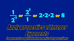 Apply Properties Of Integer Exponents To Generate Equivalent Numerical Expressions Part 1 8 Ee A 1 Youtube