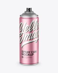 Download Matte Metallic Spray Can Mockup In Packaging Mockups On Yellow Images Object Mockups PSD Mockup Templates