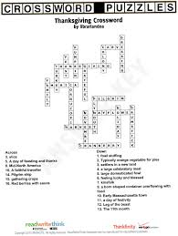 With this crossword puzzle generator, you can easily create new puzzles that are never the same and always different, providing you with an unlimited supply of crossword puzzles to use in the. Thanksgiving Crossword Answer Librariandoa 2 0