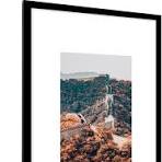 Fotolijst incl. Poster - China - Chinese Muur - Herfst - Azië - 80x120 cm -  Posterlijst | bol