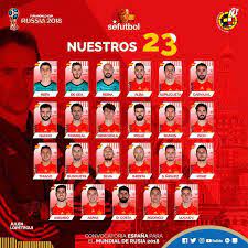 Ù…Ù†ØªØ®Ø¨ Ø§Ø³Ø¨Ø§Ù†ÙŠØ§ Ar Twitter Ø±Ø³Ù…ÙŠØ§ ØªØ´ÙƒÙŠÙ„Ø© Ø§Ù„Ù…Ù†ØªØ®Ø¨ Ø§Ù„Ø¥Ø³Ø¨Ø§Ù†ÙŠ Ù„Ù„Ù…ÙˆÙ†Ø¯ÙŠØ§Ù„ ÙˆØ§Ù„Ù…ÙƒÙˆÙ†Ø© Ù…Ù† 23 Ù„Ø§Ø¹Ø¨