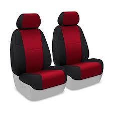 Coverking Custom Fit Front 50 50 Bucket Seat Cover For Select Honda Pilot Models Neoprene Red Bucket Seat Covers Neoprene Seat Covers Custom Fit Seat Covers