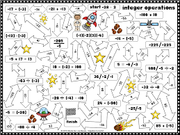 Integer Operations Maze Mixed Practice Integer Operations Integers Multiplication And Division Worksheets