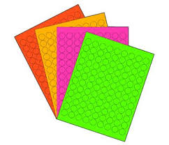 All the files are in pdf below. 25 Sheets Of Bright 3 4 Neon Dot Labels For Laser Inkjet Printers