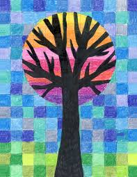 Want to discover art related to tree_pictures? Fun Fall Drawing Project Make A Grid Tree Art Projects For Kids