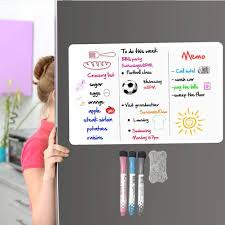 Us 11 18 57 Off Dry Erase White Board For Fridge Large Magnetic A3 Whiteboard Message Board Smart Monthly Planner Chart For Kids Chores In