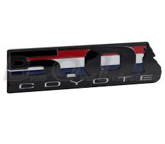 In grabber blue, with black leather interior and some groovy racing stripes, i sort of fell in love. 2011 2017 Mustang Gt F 150 5 0 Black Coyote Emblem
