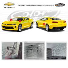 Chevrolet Color Code Location Paint Label Sample Coding Car Paint Colors Color Coding