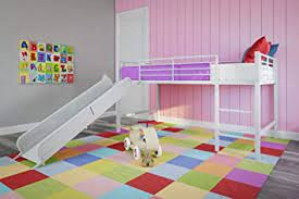 Choose from free loft bed plans and other free woodworking plans. Amazon Com Dhp Junior Twin Metal Loft Bed With Slide Multifunctional Design White With White Slide Furniture Decor