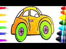 Car Drawing And Coloring For Children How To Draw For Kids Yourtube School Youtube Drawing For Kids Car Drawings Learning Colors