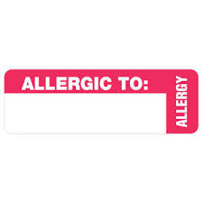 Tabbies Allergy Labels