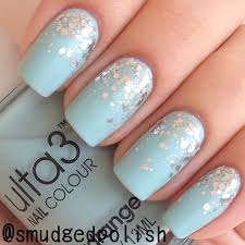 Blue gel nails light blue nails blue coffin nails blue acrylic nails glitter. 30 Gorgeous Glitter Nails Glitter Nail Art Ideas