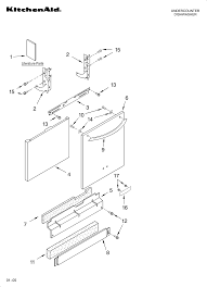 kitchenaid kuds01flbl5 dishwasher parts