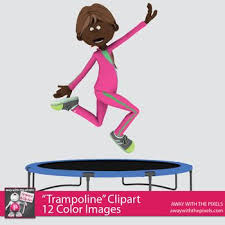 Trampoline Kids Jumping Clipart Fitness Pe Clipart Digital Product Ok Clip Art Trampoline Digital