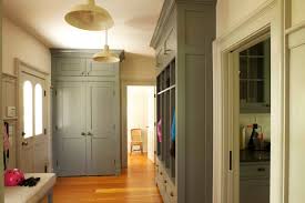 Open closets have become standard in many european countries. Front Hall Closet Houzz